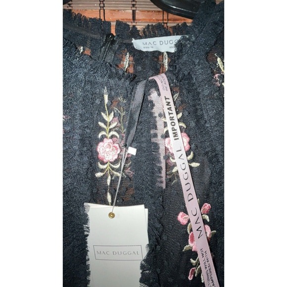 NEW Mac Duggal 8031 High Neck Cape Cocktail Dress Size 12 NWT $498 - Picture 5 of 5